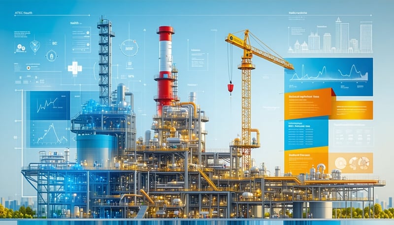 Graphics representing healthcare, AEC, and oil and gas industries, symbolizing ATeC Health's diverse client base. Graphics representing healthcare, AEC, and oil and gas industries, symbolizing ATeC Health's diverse client base.